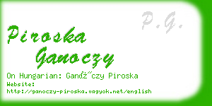 piroska ganoczy business card